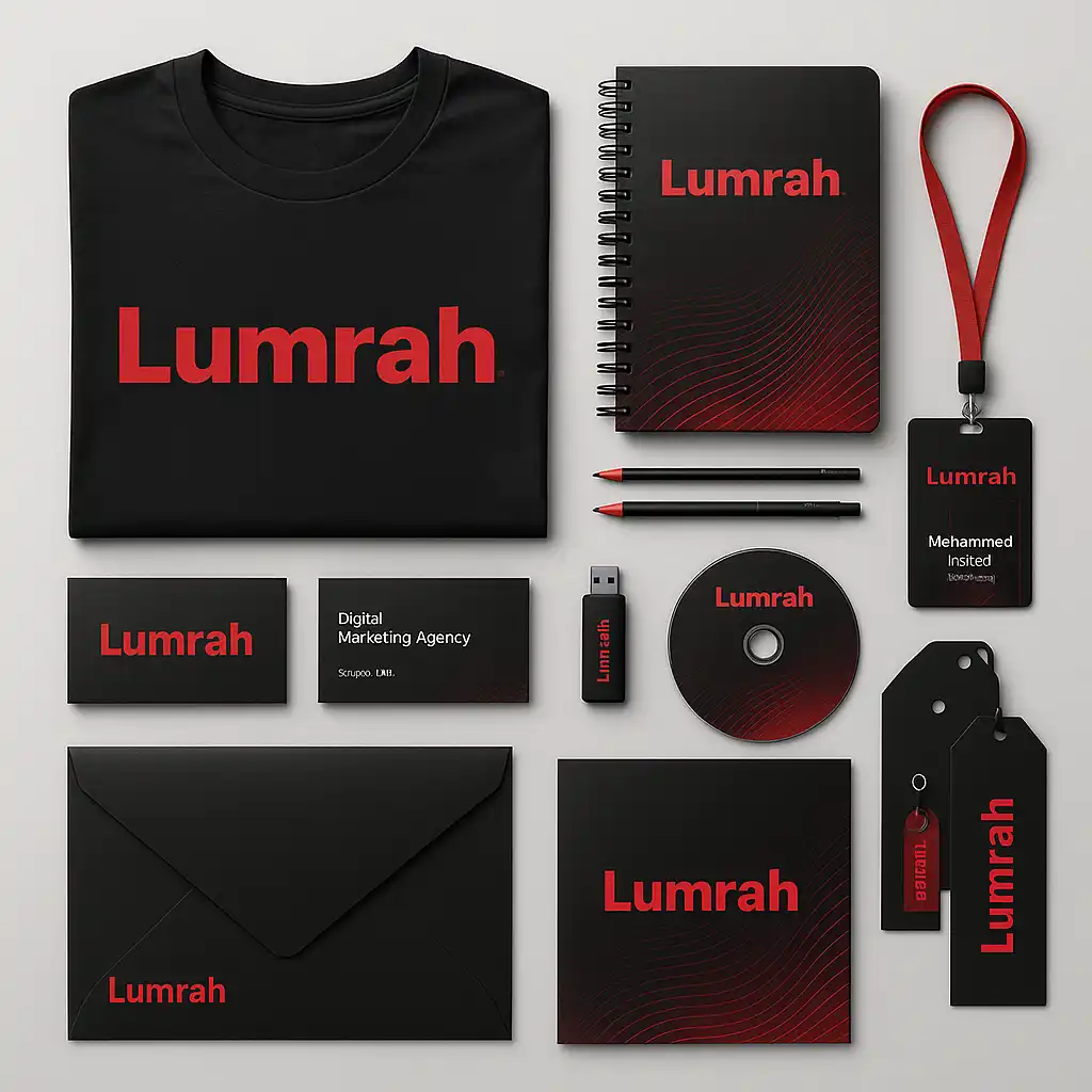 Lumrah Media Branding Mock-up | Branding Agency in Dubai