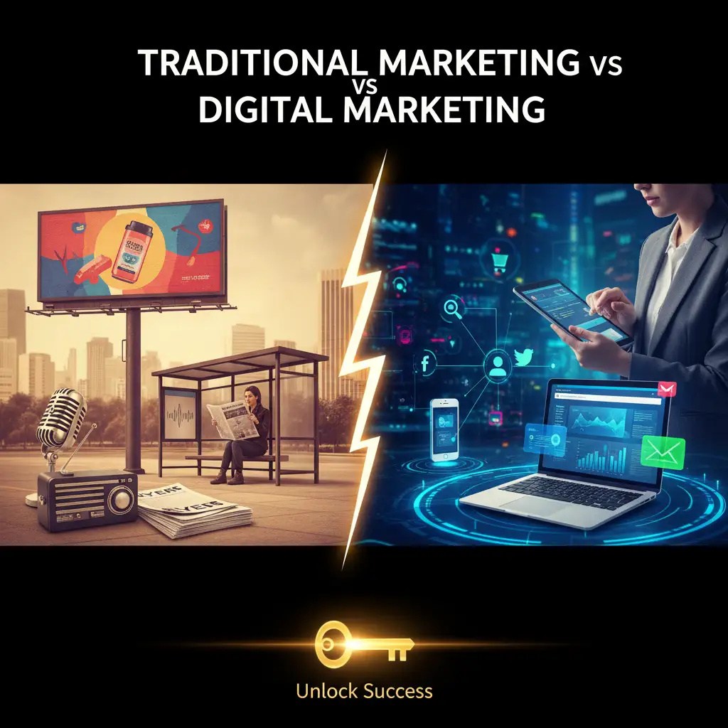 Traditional Marketing vs Digital Marketing @025
