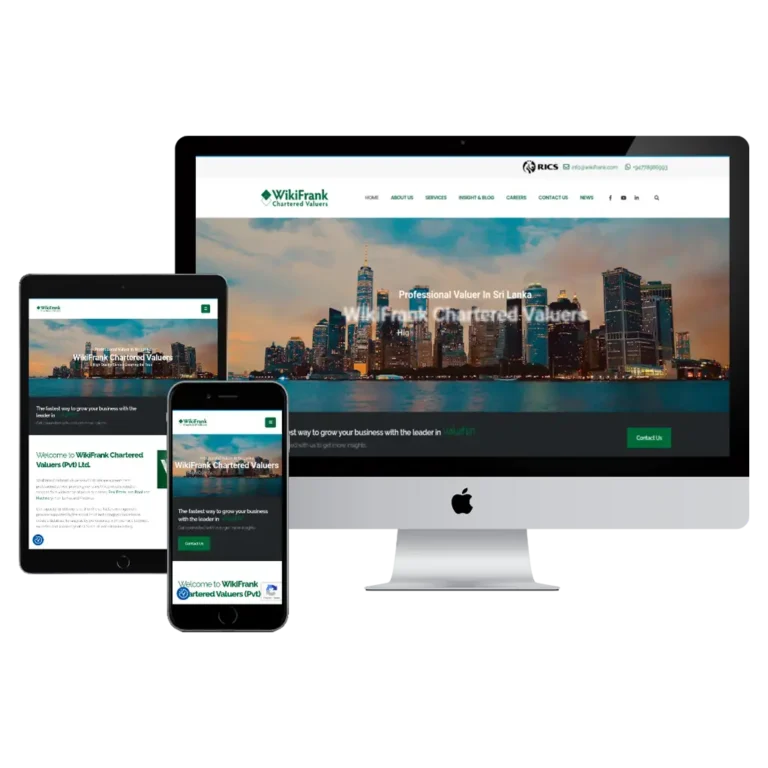 Wikifrank Chartered Valuers Web Mockup