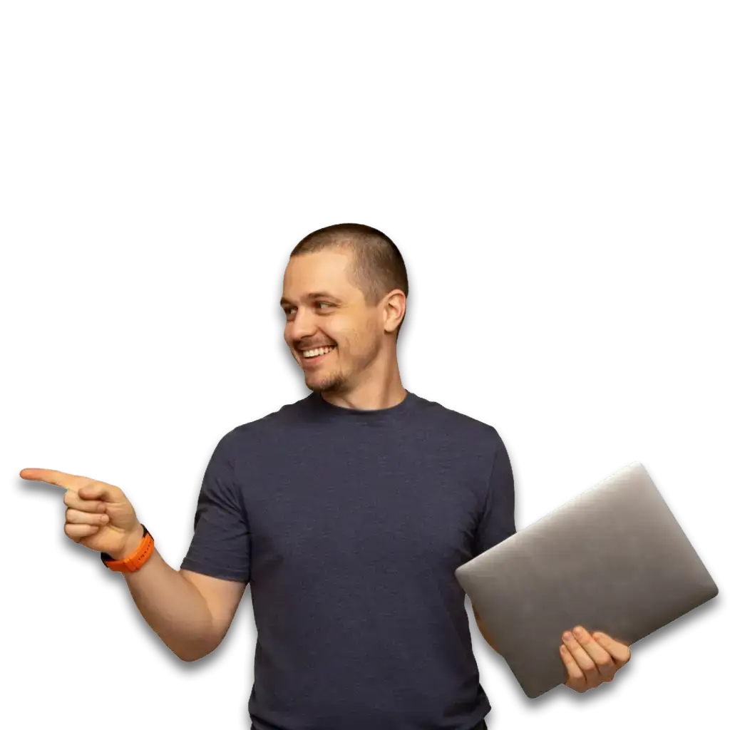 Digital marketing for startups UAE, Person Pointng Finger Towards His Left