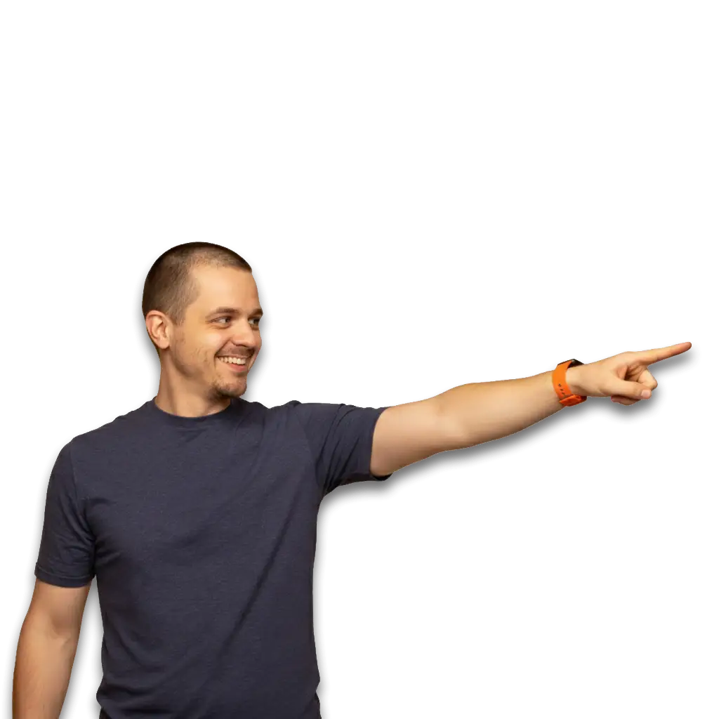 Marketing consultants UAE, Person Pointng Finger Towards His Right Side