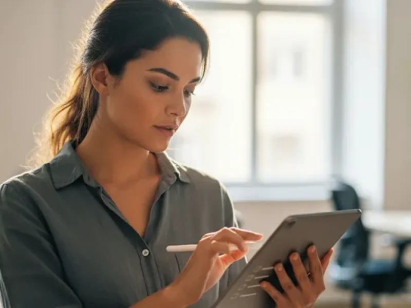 Digital marketing checklist for new businesses, A girl checking her iPad for checklist